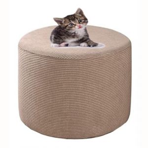 HHONGWYT Housse de Pouf Rond Housse Ottomane 31x38/38x43/40x34/ 45x35/45x45cm Extensible Jacquard Housse Repose Pied Rond Couverture Ottomane Housse de Pouf avec Fond &eacute;lastique,A6,45x35cm(17.7x13.7) (KSXCLKJH, neuf)