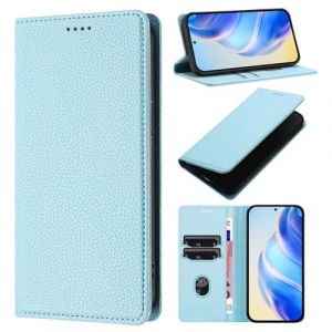 Coque pour Samsung Galaxy S6 Edge, Housse en RFID Etui en Cuir PU Portefeuille [Antichoc] [Magn&eacute;tique] [Porte Cartes] [Stand Fonction] Flip Coque (Bleu Clair) (TENGLAN, neuf)