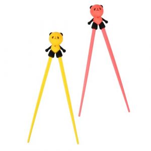 Volumoon Baguettes, Baguettes Panda, Baguettes pour Débutants, Réutilisable Antidérapantes, Baguettes Mignonnes Résistantes, Baguettes Personnalisées pour Sushis, Ramen, Plats Asiatiques (Jaune) (BIG NAME LIMITED, neuf)