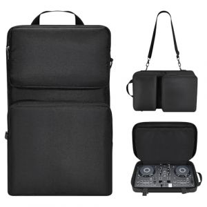 Growalleter Sac de Voyage DJ pour AlphaTheta DDJ-FLX2, étui de Transport pour Pioneer DDJ FLX2/DDJ-200/DDJ-WeGO4, étui de Protection Portable pour Hercules Inpulse 200/Inpulse200 MK2 (Growalleter-EU, neuf)