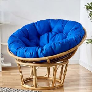 Fauteuil Papasan avec Coussin - En Canne Naturelle pour Intérieur, Convient pour Remplacer les Coussins de Jardin, Élément Décoratif pour la Chambre ou l’Extérieur, 70x70cm (吕梁市离石区倍荣经销商店, neuf)