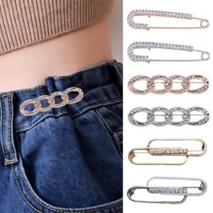 JYNXOR 6 Pcs Broche Femme Vetement Decollete, Broches Et Pins Pour Femme, Grosse Epingle a Nourrice, Broche Robe Mari&eacute;e,Bijoux Femmes,Pull Ch&acirc;le Clip De S&eacute;curit&eacute;,Broche Faux Cristal,Sac &agrave; Dos &Eacute;pingles (SHOPSCAPE INK, neuf)