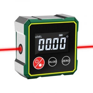 Détecteur d'angle numérique magnétique avec Laser électronique, Outil de Recherche d'angle, Niveau numérique avec écran LCD, arrêt Automatique pour mesures de précision, Outil de Mesure (avec Laser) (遵义市播州区鸿动电子商务有限公司, neuf)