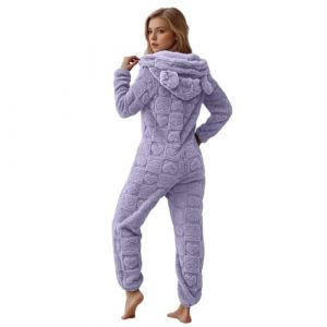 LKRSEEF Pilou Femme Pyjama Hiver Chaud Sexy Grenouillere avec Pieds Polaire Piloupilou Pilou-Pilou Combinaison Ensembles De Grenouill&egrave;re Adulte (LKRSEEF FASHION, neuf)