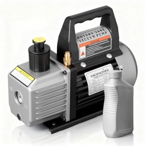 3 CFM Pompe &agrave; Vide Climatisation 1/4 HP Pompe &agrave; Vide pour R12, R22, R502, R410A, R134A, R404, R407 Single-Stage Vacuum Pump Id&eacute;ale pour HVAC, Climatisation Auto, Transformation Alimentaire, D&eacute;gazage (E&J Direct, neuf)