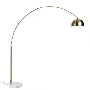 QAZQA xxl - Lampadaire - 1 lumière - H 2690 mm - Doré/Laiton - Moderne - éclairage intérieur - Salon I Chambre (Lampeetlumiere, neuf)