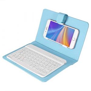 Oumij Clavier Bluetooth Pliable - Clavier sans Fil Portable avec Étui de Protection Amovible, pour Téléphone Portable Bluetooth 4,5 "-6,8" - Compatible pour Les Téléphones Android/Windows/iOS(Bleu) (Oumij, neuf)