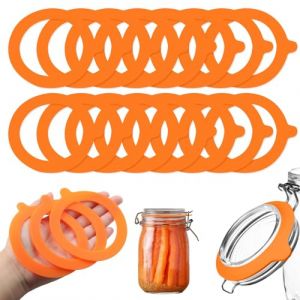 TXXATX 15 Stück Joint Bocaux Le Parfait 69x95mm Caoutchouc Bocaux Silicone Joint Bocaux Réutilisable Joint Caoutchouc Bocaux Remplaçable pour Bocaux de Conservation Bocaux en Verre Bocaux - Orange (JiaFangTrading, neuf)