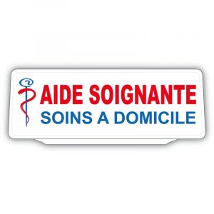 Clip Plaque Pare-Soleil Aide Soignante Soins &agrave; Domicile R&eacute;tro-R&eacute;fl&eacute;chissant (Digital Sticker, neuf)