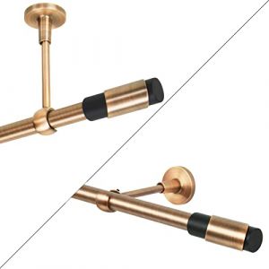 Tringle &agrave; rideau cuivre antique, 160 cm, 1 voie, 19 mm, m&eacute;tal, fixation au mur ou au plafond, Paris (trendyhome, neuf)