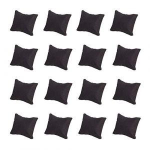 PH PandaHall 20pcs Coussin Bijoux 7.6x8.8cm Presentoir Bijoux Noir en Velours Coussin Bijoux Rectangle avec Eponge pour Montre-Bracelet Bijoux (PandaHall FR, neuf)