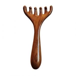 Peigne en bois de santal pour femme, Peigne en bois de santal, Peigne de massage à cornes de cerf, Peigne de lissage professionnel avec cornes de cerf, Peigne de massage ergonomique avec maïs (qinjinxinxikeji, neuf)