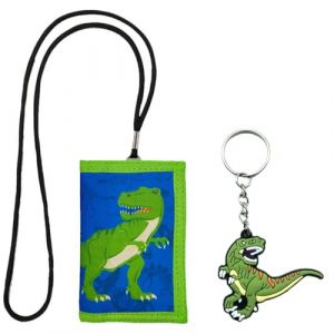 JYNVO Portefeuille Enfant + Porte - Clés Thème Dinosaure (ROBFLOR MARKET CARS, neuf)