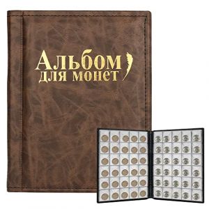 IWILCS Album de Pi&egrave;ces de Monnaie, 250Album de Collection dePi&egrave;ces, Album pourCollection de Monnaie, Albumde pi&egrave;ces en Cuir, pour Collectionner de pi&egrave;cesde MonnaieMarron (YAOZHIRONGIOASPD, neuf)