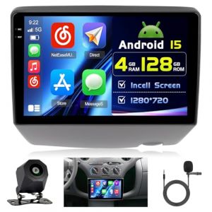 4+128G Android Autoradio pour Toyota Vitz XP10 Yaris Square Echo 1999-2005 sans Fil Carplay, 9 Pouces Incell &eacute;cran Tactile pour Voiture avec Bluetooth 5.0/GPS/FM/RDS/EQ/Cam&eacute;ra de Recul (Hikity Tech Hub, neuf)