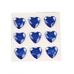 kesurpae 10 Feuilles Strass Autocollants Enfants Main décorations Acrylique décalcomanies Bricolage Amour Coeur Artisanat étiquette pour Guitare Salutation, Bleu foncé (mikeiony, neuf)