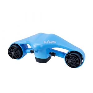 Asiwo Scooter sous-Marin avec Support pour caméra d'action Batterie-Scooter Marin à Deux Moteurs étanche pour la plongée, la Natation, la plongée avec Tuba (Bleu) (Alians, neuf)