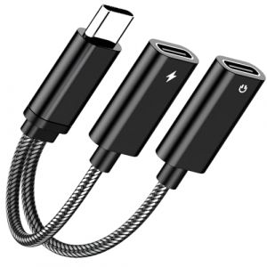 BosuLai Adaptateur USB C 2 en 1 Casque et Chargeur, Double USB C 2 en 1, Adaptateur Double Jack Casque et Chargeur, Type y Splitter C&acirc;ble Pris en Charge pour Phone 16/15/14, Sasung S24/S23 (TuXingMeiLing, neuf)