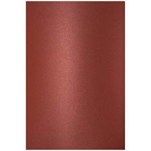 Netuno 100x carton nacré rouge foncé A4 210 x 297 mm 250g Aster Metallic Dark Red papier cartonné brillant effet métallisé carton perlé pour mariage DIY cartes de vœux billets marque-places décoration (netuno, neuf)