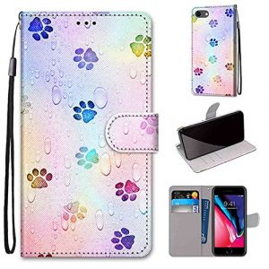 TOMYOU Etui Coque pour iPhone SE 2020, Coque iPhone 7 / iPhone 8,Protection Housse en Cuir PU Portefeuille, [Fermeture Magn&eacute;tique], Coque Compatible pour iPhone 7 / iPhone 8 / iPhone SE 2020 (WGR Global Business, neuf)
