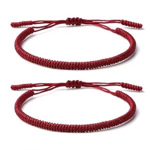 ZYMGUO Une paire de Bracelet Tibétain Porte Bonheur + Cadeau Bouddhiste! Taille ajustable Tressé à la Main en Corde. Fil Pour Poignet Homme et Femme. Ficelle chance d'Amitié (5) (zhejiangdingnuowangluogongchengyouxiangongsi, neuf)