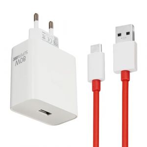 Chargeur 80W SUPERVOOC, Chargeur Rapide avec C&acirc;ble USB C 1m, Adaptateur Chargeurs Rapide USB-C Compatible pour Oppo Reno et Nord/Find X7/X6 Pro, 10 Pro/Nord 2T (TuXingMeiLing, neuf)