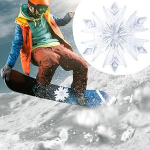 OMZSXK Snowboard Stomp Pad,Clair Flocon de Neige Coussinets de Snowboard,Autocollant Ski Snowboard Stomp Pad,Pad antid&eacute;rapant pour Snowboard,Offre Une Prise suppl&eacute;mentaire (Hippsana, neuf)