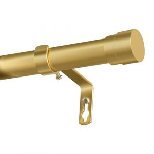BellaHills Barre à Rideau Doré 76-150cm,Support Classique,Fixation Murale par Perçage,Diamètre du tuyau 25mm - Pour Rideaux Opaques/Voilages (BellaHills, neuf)