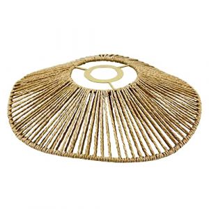 Sharplace Abat-Jour en Corde Tiss&eacute;e &agrave; la Main, Abat-Jour de Plafond Rustique D&eacute;cors 30CM, Abat-Jour Suspendu pour E27 Lampe de Table Lampe Suspendue, Jaune (RT Technology, neuf)