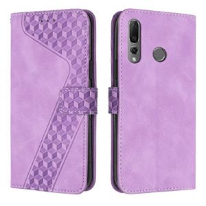 OKZone Coque pour Huawei P Smart Z/Y9 Prime 2019, Etui Protection Housse Premium en Cuir PU Portefeuille Étui Téléphone [Fermoir Magnétique] [Fentes pour Cartes] Flip Case（Pourpre (OKZone EU Store, neuf)