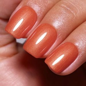 Ozzeal Vernis Semi Permanent Paillet&eacute;, Orange Perle Paillet&eacute; Gel Nail Polish Automne Hiver Paillettes Scintillantes Vernis &Agrave; Ongles Gels Soak Off Led UV 15ML (Ozzeal, neuf)