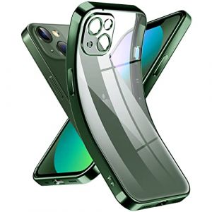 Supdeal Coque Transparente pour iPhone 13 Mini, Jamais Jaune avec Protection de la Cam&eacute;ra, Coque en Silicone Transparente Ultra Fine et L&eacute;g&egrave;re, Empreintes Digitales Antiadh&eacute;sives, 5,4", Vert Fonc&eacute; (NNCD Store, neuf)