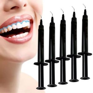 FiTspi Lot de 5 gels de protection des gencives dentaires de 1,5 ml avec pointes - Fournit une barri&egrave;re protectrice pour les gencives, permettant le blanchiment des dents avec une sensibilit&eacute; r&eacute;duite (JIUlong, neuf)