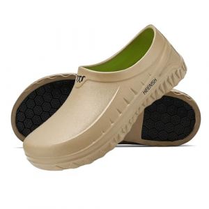MEIAGDT Sabots Medical Cuisine Femme Homme Sabots Jardin Chaussures de Travail Infirmiere et Cuisine Antidérapante Imperméables I'huile Caoutchouc Hôpital Kaki 40 (MEIANGE, neuf)