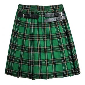 Kilt écossais traditionnel à carreaux pour homme - Pour combat, punk, gothique, gothique, gothique, écossais - Kilts utilitaires pour homme - Kilt tartan avec sangles et grandes poches, T3 vert, L (Aigdgoog, neuf)