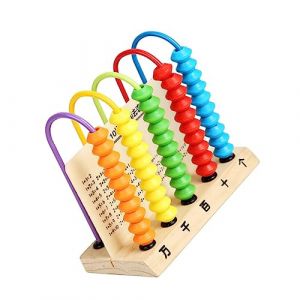Mipcase Boulier Éducatif en Bois pour Garçon et Filles Boulier 10 Perles Colorées Outil d'apprentissage Mathématiques Jouet Interactif Jeux Éducatifs à (andy wang, neuf)