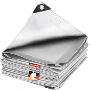 etm B&acirc;che de Protection 240g/m&sup2; imperm&eacute;able 8x14m Blanc B&acirc;che polyvalente pour la protection contre les intemp&eacute;ries - Id&eacute;ale pour le jardin - UV-stable enduite des deux c&ocirc;t&eacute;s, imperm&eacute;able et lavable (MEISTEREI, neuf)