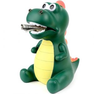 Lakpopya Tirelire Dinosaure pour Enfant, Grand Tirelire Billet Dinosaure pour Filles et Garçons en PVC sûr pour Décoration de Chambre d'enfant/Cadeau/Jouet/Cadeau de Baptême (Vert, Assis) (Never fail, neuf)