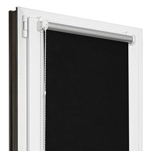 Estika Store occultant Thermique sans percage - Noir - 45 x 220 cm - Store Enrouleur sans percage, Stores intérieurs pour Porte ou Fenetre, Protection Thermique (Estika, neuf)