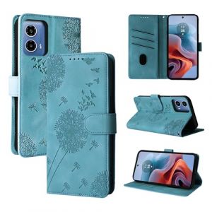 Rostsant Coque Motorola Moto G34 5G Pissenlit Housse en Cuir PU Motorola Moto G34 5G Étui à Fermeture Magnétique Portefeuille Étui à Rabat pour Motorola Moto G34 5G Bleu (Huijitong Electronic Technology, neuf)