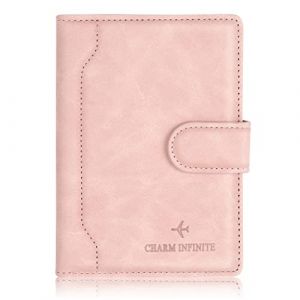 Toctax Protege Passeport Francais, Pochette Passeport Cuir Artificiel, Passeport &eacute;Tui, Pochette Document Voyage pour Billet Avion, Carte de Cr&eacute;Dit, Carte Bancaire, 14,8cm*11cm（Rose） (Toctax, neuf)