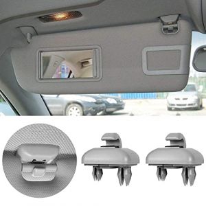 Roysmart Lot de deux crochets pour pare-soleil de voiture, 2 pièces de crochets pour pare-soleil de voiture, boucle pour pare-soleil compatible avec Audi A1 A3 A4L A5 A6L A7 Q3 Q5 (8E0 857 562) A7 B6 (Gudingdang, neuf)