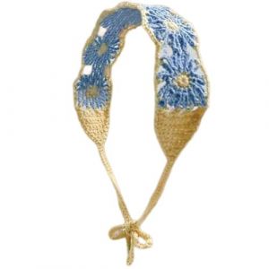 GMBYLBY Foulard ethnique en crochet avec fleur pour cheveux - Bandanas pour fille - Foulard de voyage - Foulard élégant pour cheveux (ZLwneh, neuf)