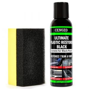 R&eacute;novateur Plastique Noir,Formule Premium Imperm&eacute;able, Augmente la Brillance & R&eacute;sistant aux UV pour Renovateur Voiture Ext&eacute;rieur et Interieur Polish Plastique (cenozo, neuf)