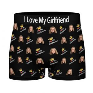 Naispanda Cale&ccedil;on personnalis&eacute; pour Hommes avec sous-v&ecirc;tements personnalis&eacute;s de Visage dr&ocirc;le de Photo Cadeau Cale&ccedil;on Personnalis&eacute; Priv&eacute;, Fantaisie Dr&ocirc;les Photo Boxer sous-V&ecirc;tements Shorts, M (YouPin Custom, neuf)