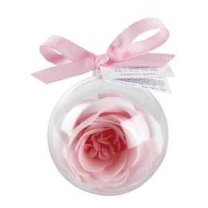 Boule de savon Rose parfum&eacute;e rose et blanche - Parfum Rose (International Orders, neuf)
