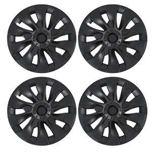 Remplacement pour Le Modèle 3 2017 à 2023 Enjoliveur de Roue 18 Pouces Noir Mat Cool Sporty Support Logo Amélioration de la Gamme (4 PCS) Style Sakura (Cimenn, neuf)