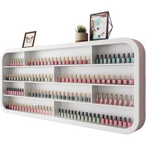 DMBBSAPBSH &Eacute;tag&egrave;res Murales pour Vernis &agrave; Ongles, Pr&eacute;sentoir mural d'&eacute;tag&egrave;re de bouteille de vernis &agrave; ongles, supports de vernis &agrave; ongles for le mur, &eacute;tag&egrave;re flottante d'organisateur de parfum(120cm) (daixianronglebaihuozhan, neuf)