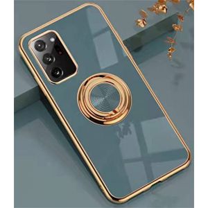 Alihtte Coque pour Samsung Galaxy Note 9,Coque magnétique avec Anneau Rotatif à 360 ° Mince Coque Antichoc Silicone avec Plaque métallique, Aimant Support de Voiture Housse Bumper, Bleu (Lichttech, neuf)