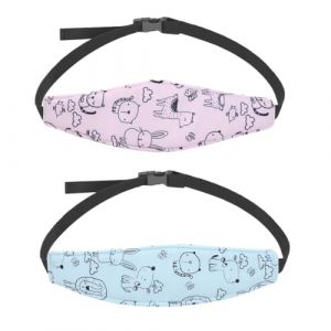 ChicAppeal 2 Pcs Bandeau Voiture Pour Enfant, Cale-T&ecirc;tes pour Si&egrave;ges Auto, Maintien Tete Enfant Voiture R&eacute;glable, Cale Tete B&eacute;b&eacute; Serre-T&ecirc;te Pour Si&egrave;ge Auto, Repose Holder Bandeau pour Voyage (wuhanshiluanmomangshangmaoyouxiangongsi, neuf)